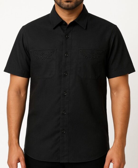 Black Short-Sleeve Shirt - Image 3