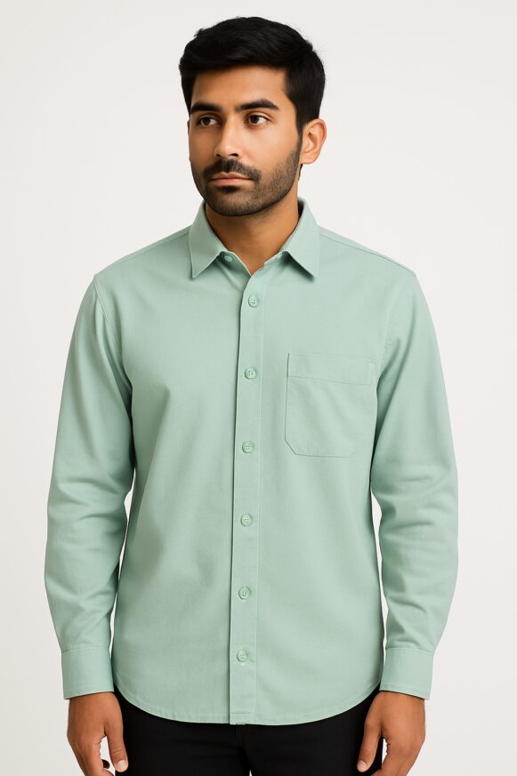 Mint Green Cotton Shirt