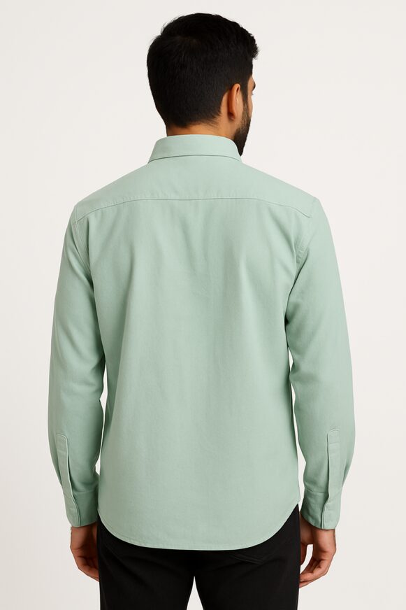 Mint Green Cotton Shirt - Image 3
