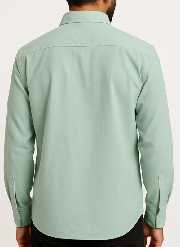 Mint Green Cotton Shirt - Image 4