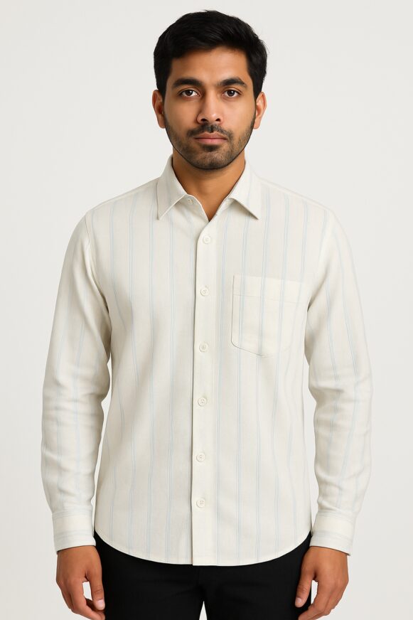 Cream Stripe Shirt