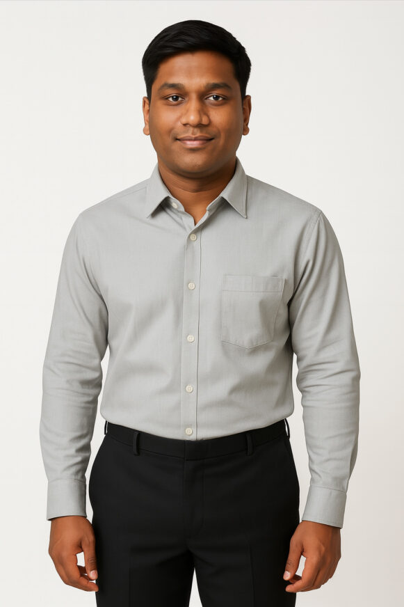 Light Grey Full-Sleeve Shirt