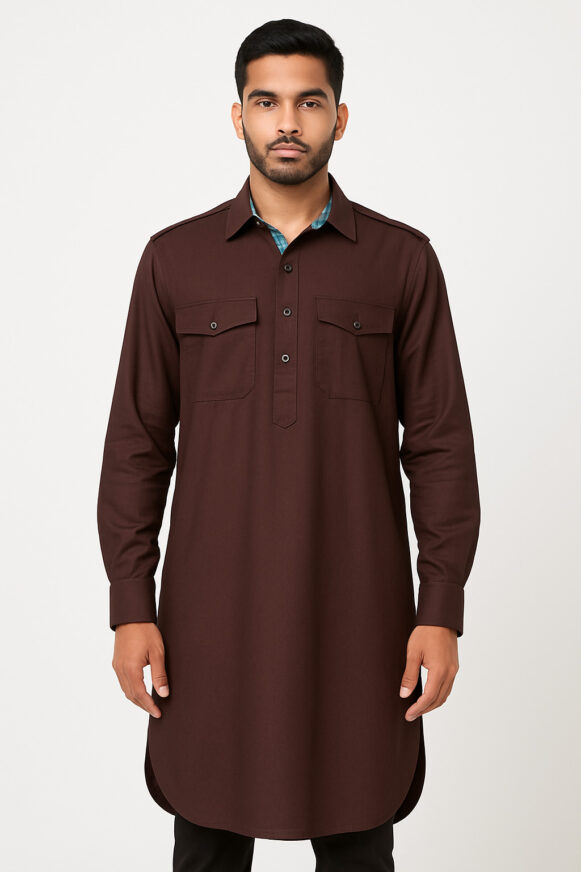 Deep Maroon Men's Kurta