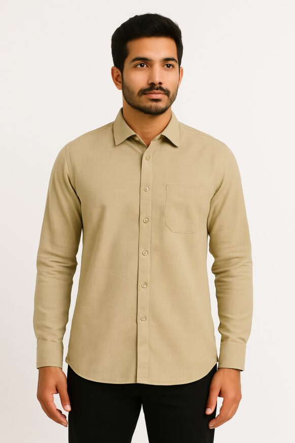 Beige Cotton Shirt