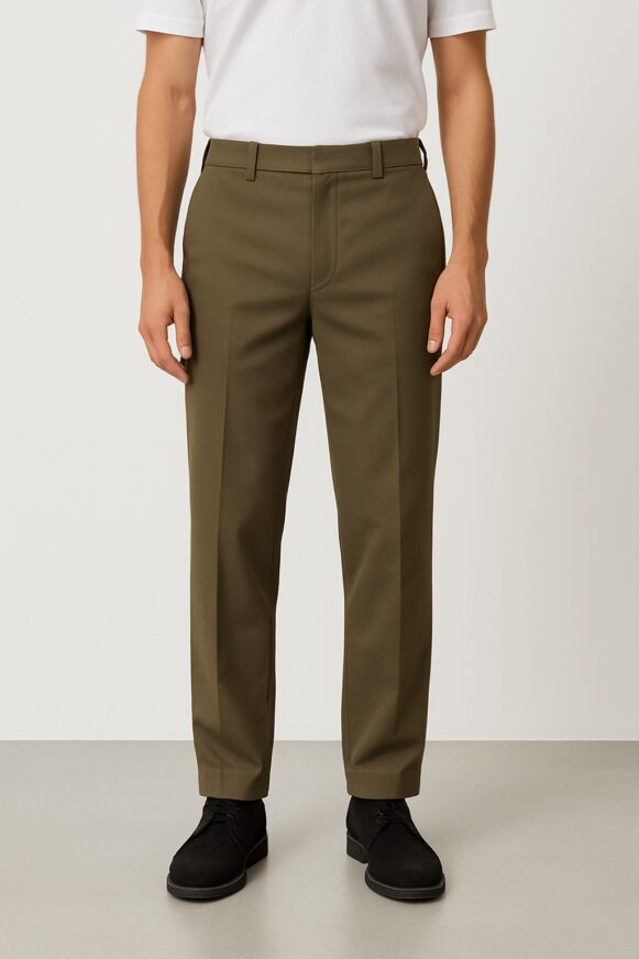 Olive-Brown Formal Trousers