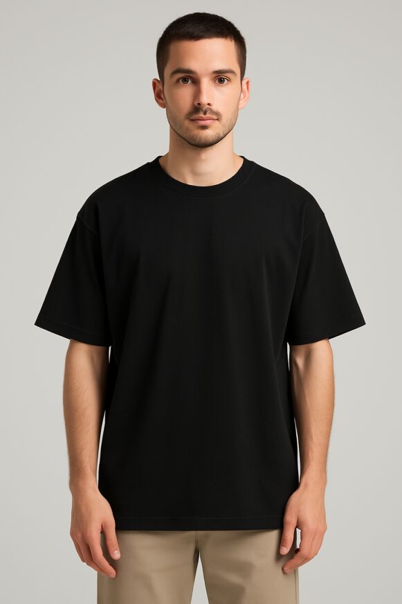 Black Oversized Cotton T-Shirt