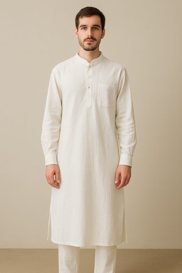 White Cotton Kurta