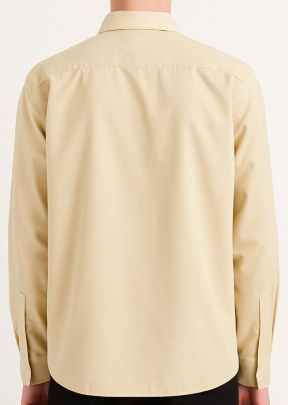 Beige Formal Cotton Shirt - Image 3