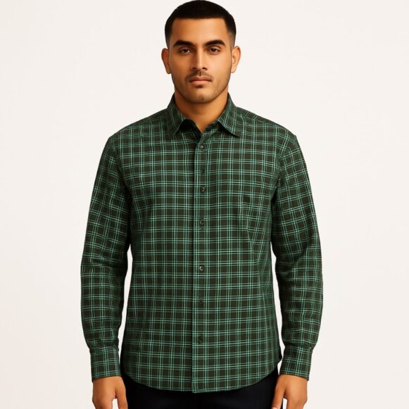 Green Grid Check Shirt