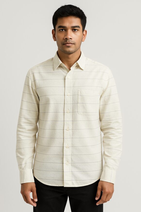Off-White Stripe Casual Shirt
