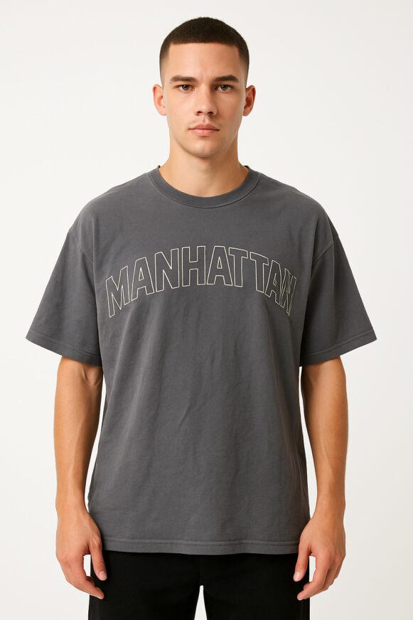 Charcoal "MANHATTAN" Oversized T-Shirt