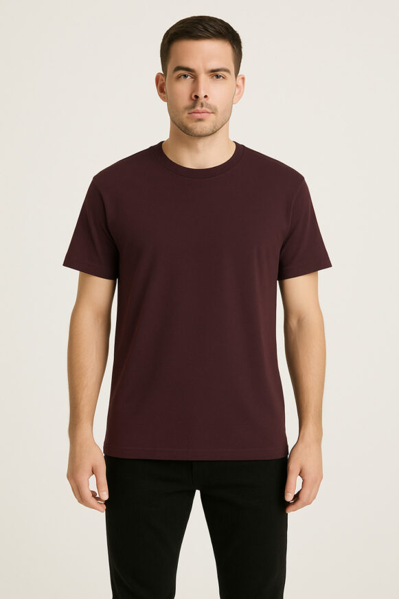Maroon Crew Neck T-Shirt