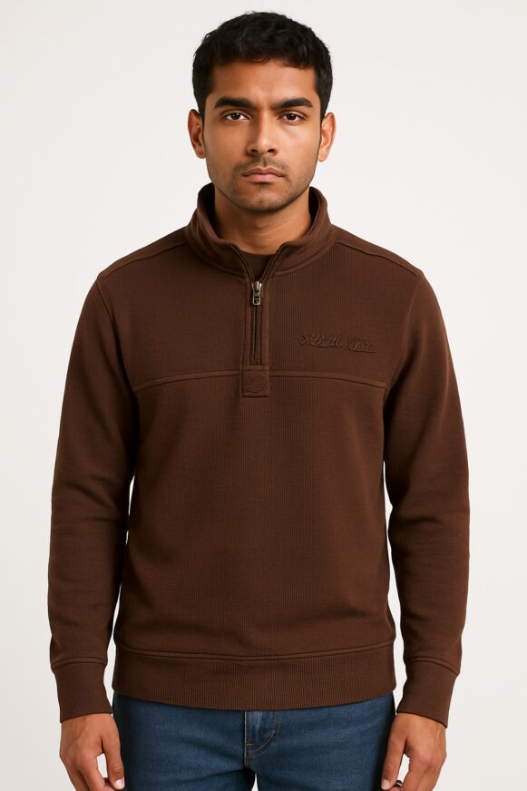 Brown Zip Sweatshirt