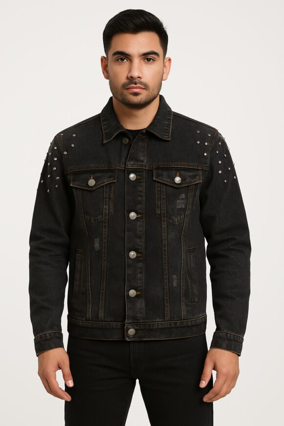 Lion Crown Black Denim Jacket
