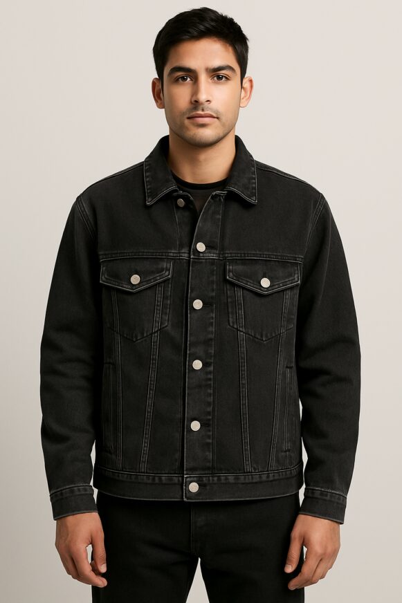 Black Floral Embroidered Jacket