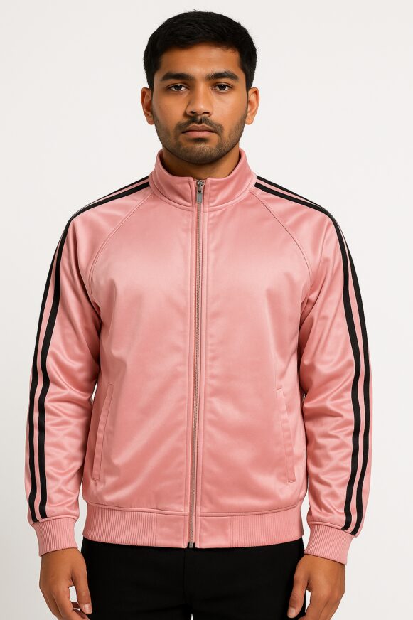 Dusty Rose Zip Track Jacket