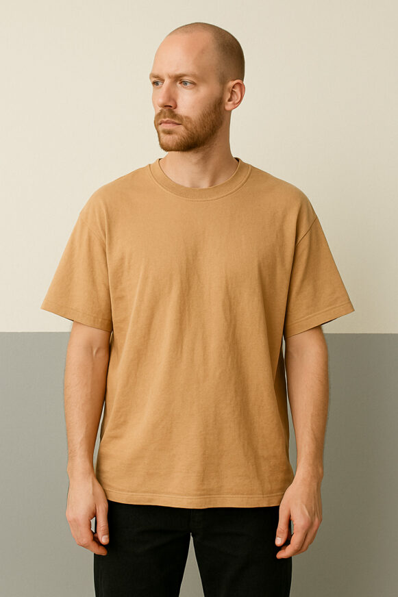 Camel Brown Oversized T-Shirt