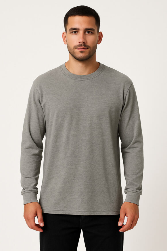 Grey Full Sleeve T-Shirt