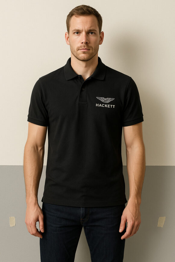 Black Hackett Polo T-Shirt