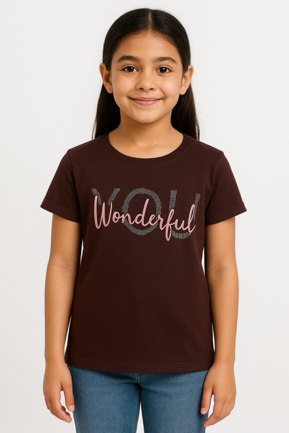 Maroon “Wonderful YOU” Girls T-Shirt