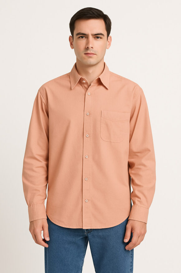 Dusty Peach Full Sleeve Shirt