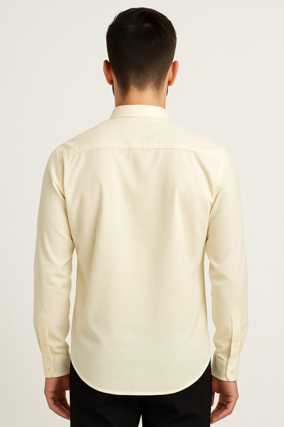 Cream Mandarin Collar Shirt - Image 4