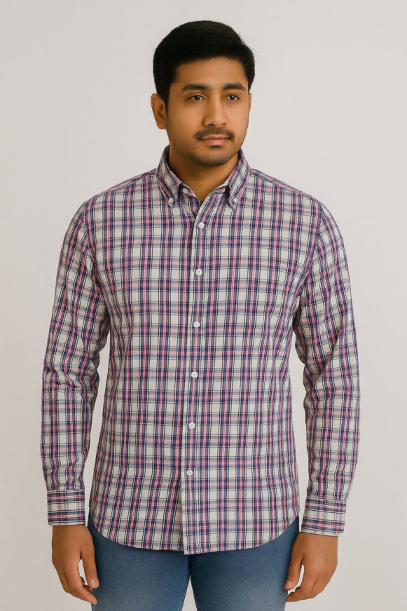 Checked Cotton Shirt – Full Sleeves-costumepeti