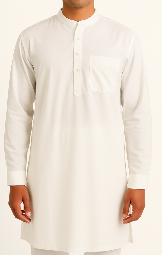 White Long-Sleeve Kurta