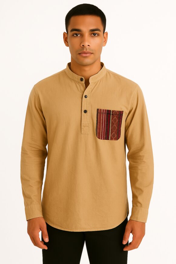 Camel Brown Pocket Shirt