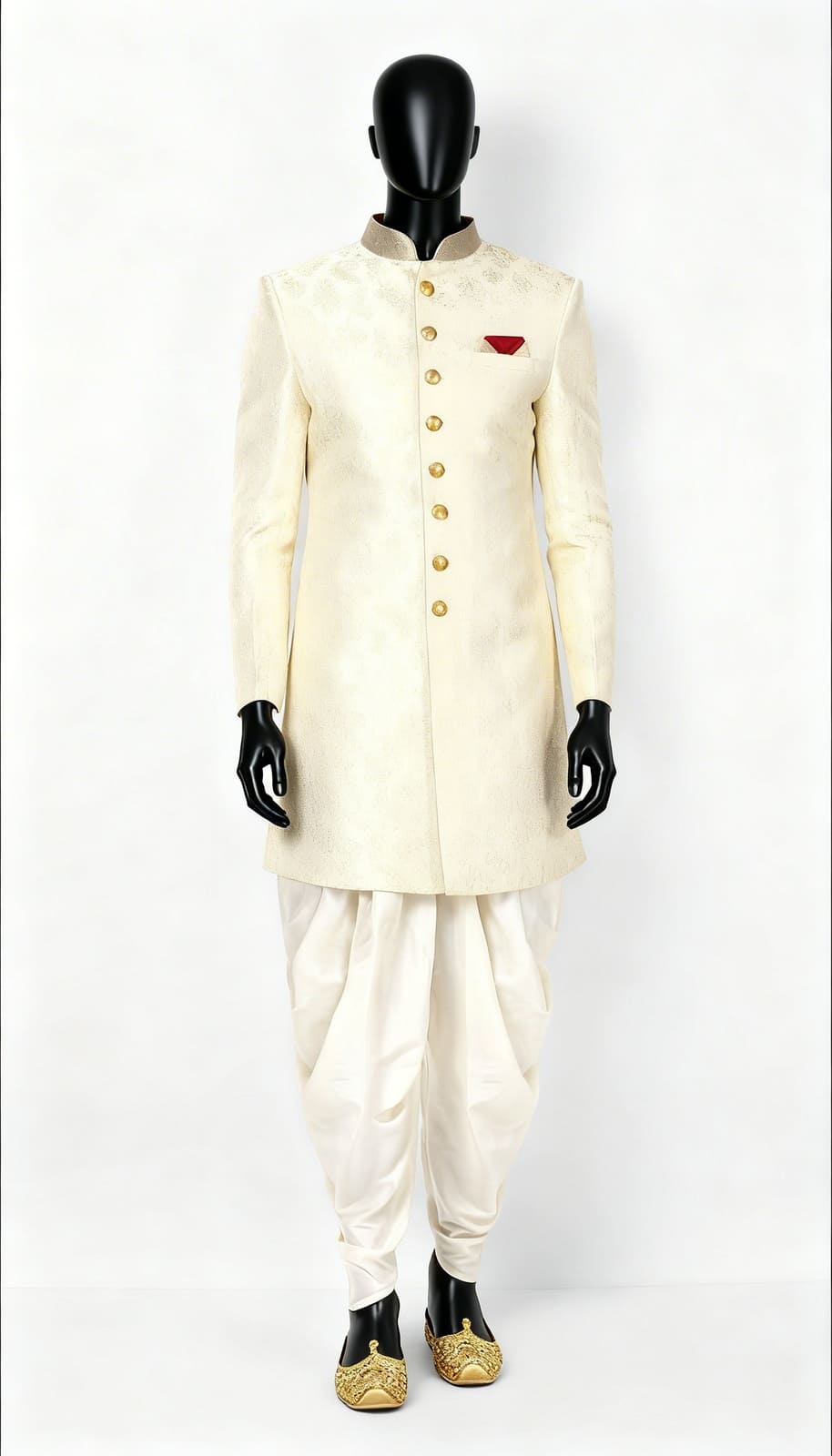 Cream Indo Western With Sherwani - Costumepeti