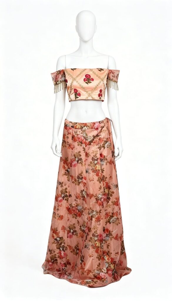 Starfish Orange Lehenga Set - Costumepeti