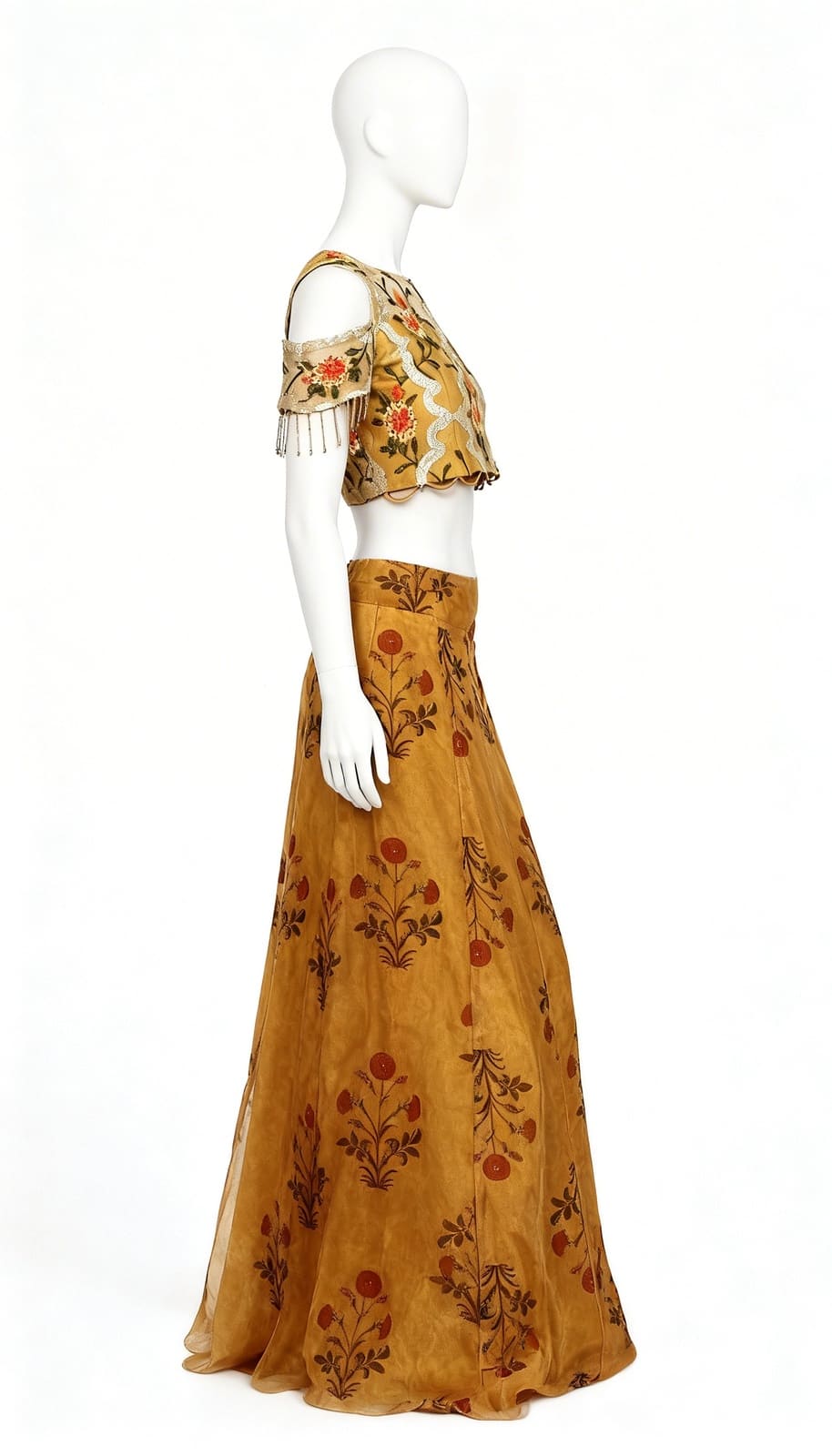 Floral Crop Lehenga Set - Image 3