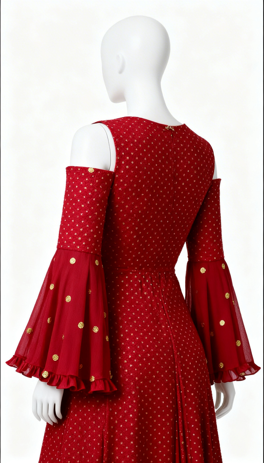 Printed Pink Western Dress - Costumepeti