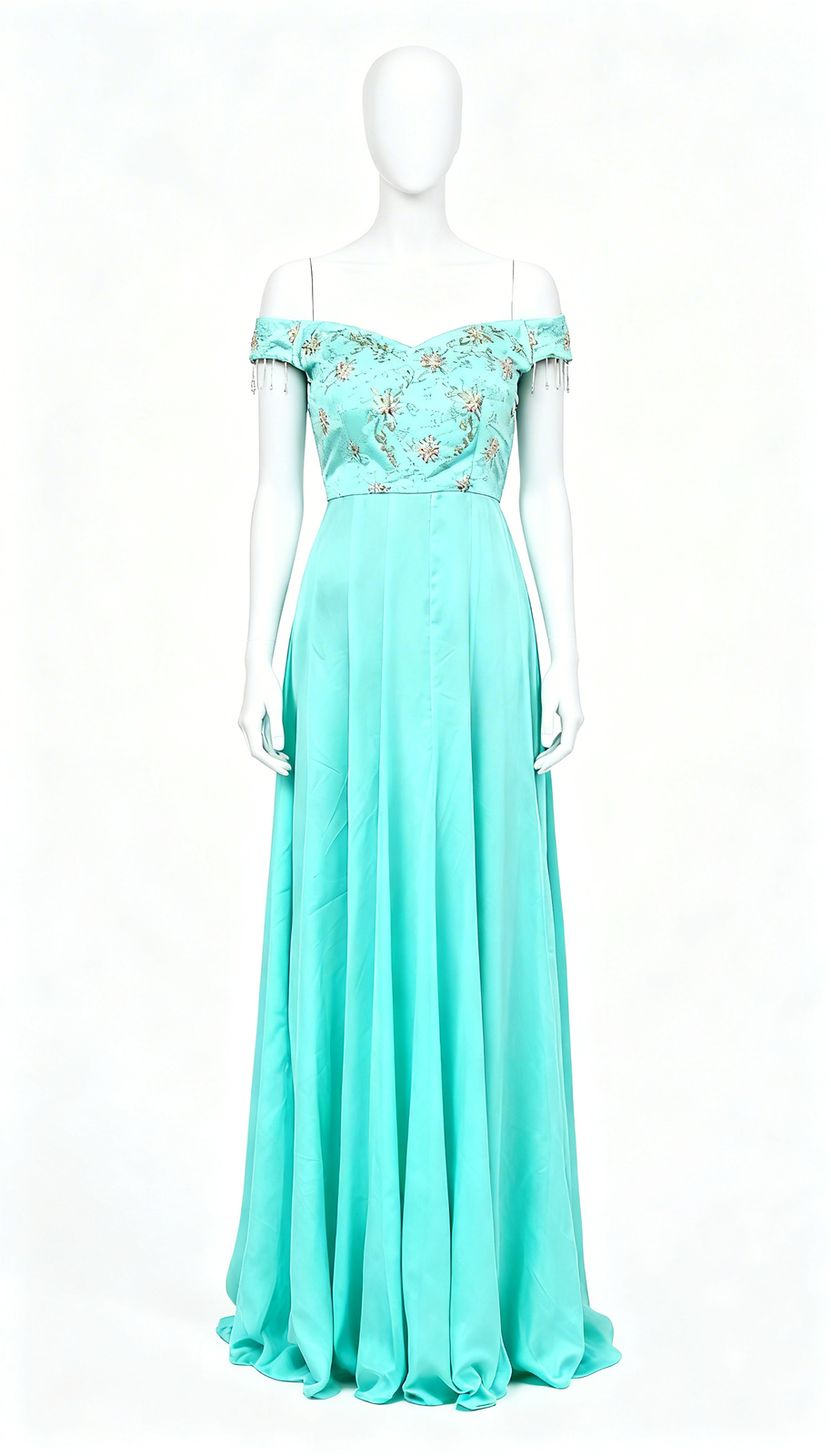 Mint Green Ethnic Western Dress - Costumepeti