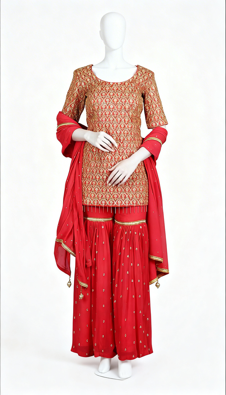 Coral Crush Sharara Set - Costumepeti