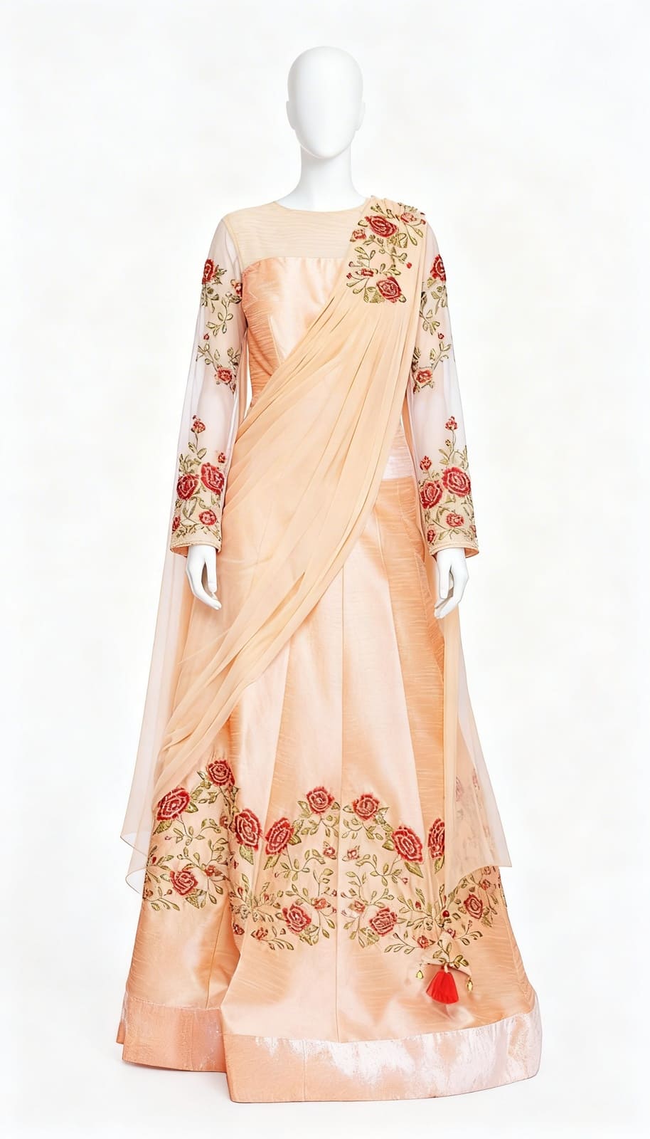 Pastel Peach Lehenga Set - Costumepeti