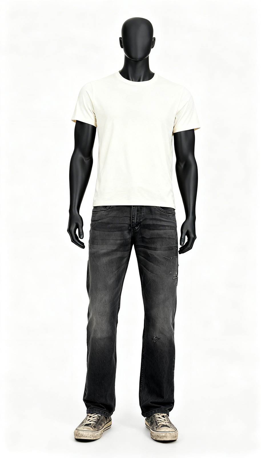 Men Dark Grey Denim Jeans - Image 3