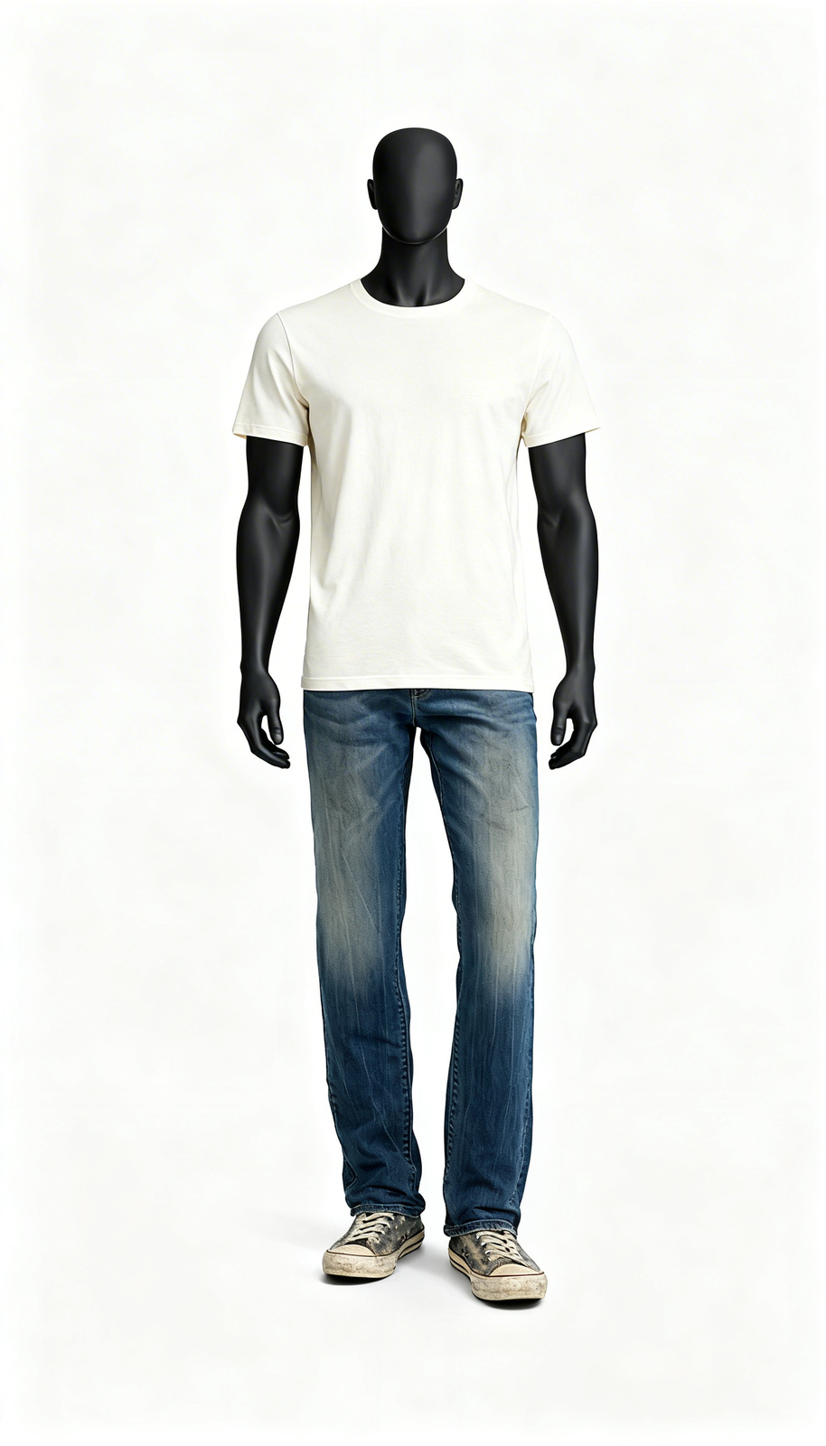 Men Mid Wash Blue Jeans