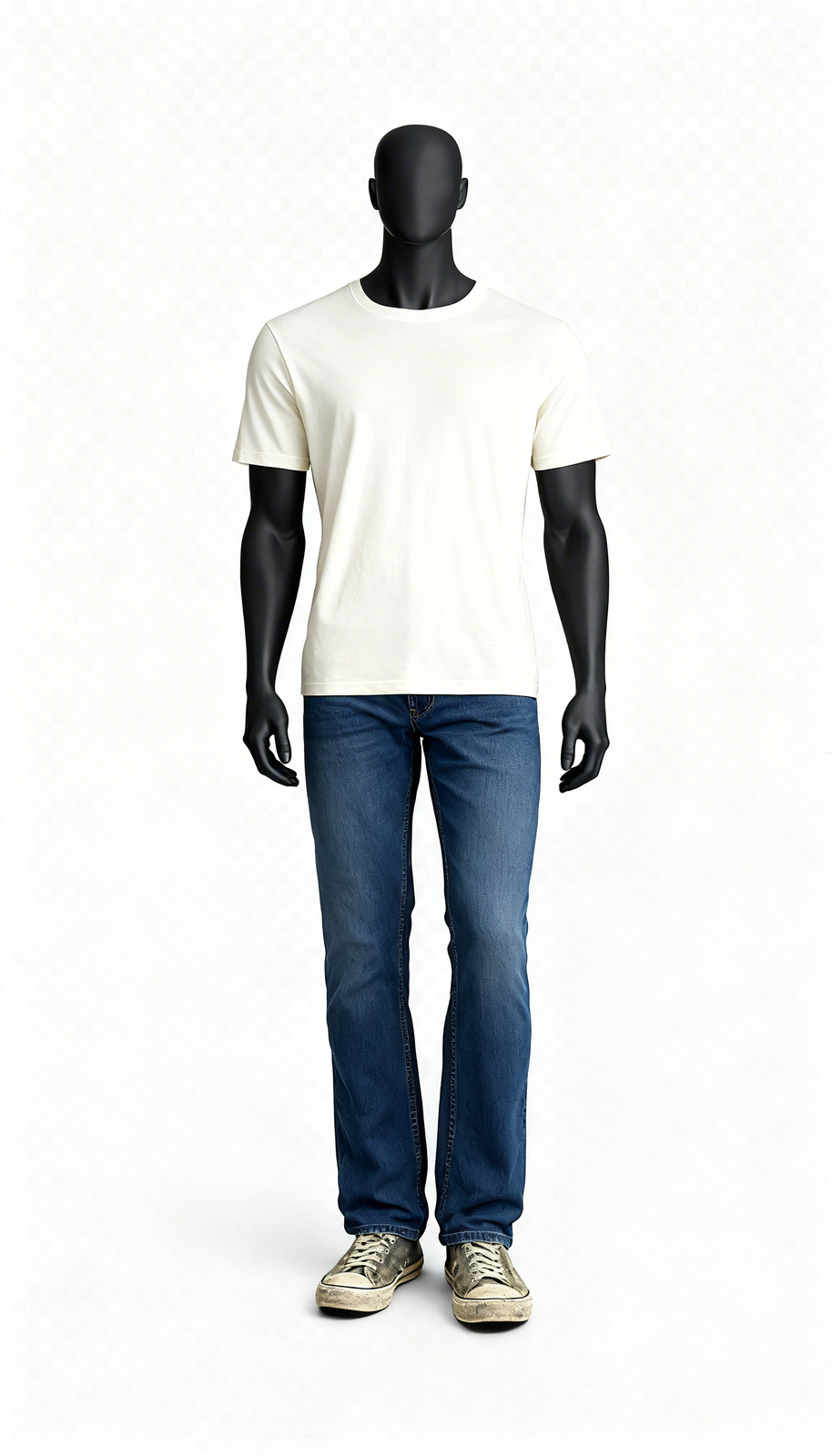 Men Light Wash Blue Jeans