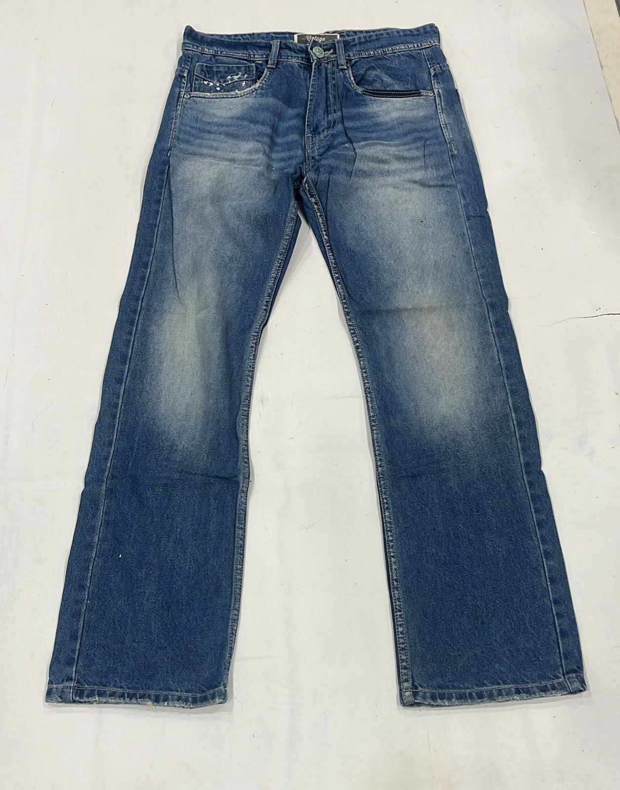 Men Dark Blue Denim Jeans - Image 4