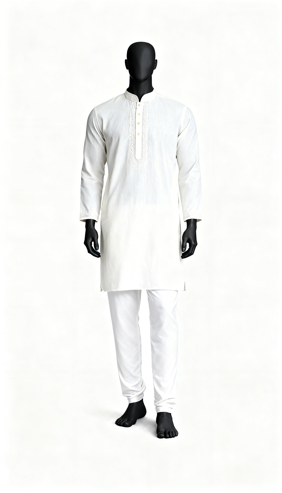 White Embroidered Kurta
