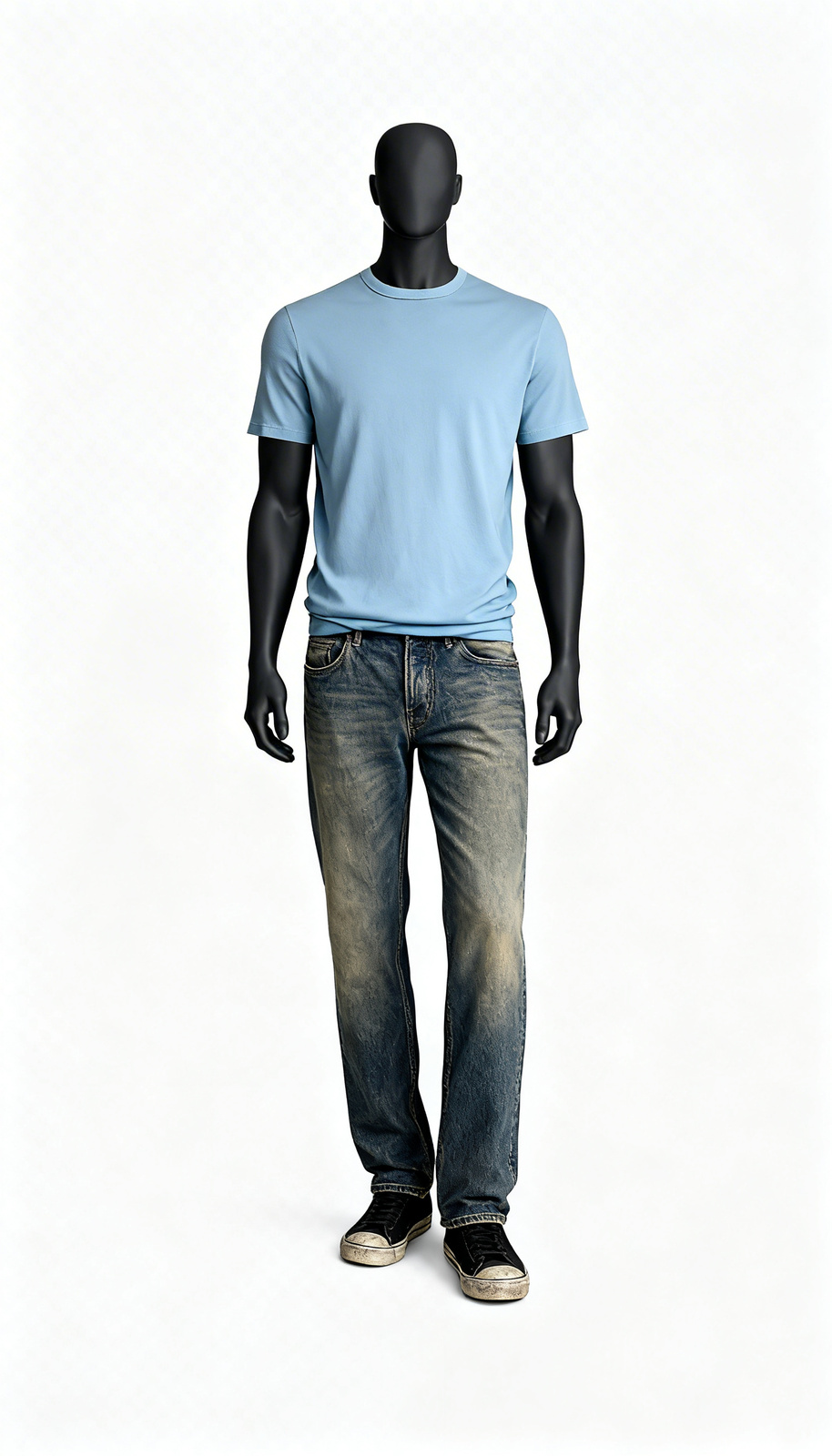 Men Teal Solid Casual T-Shirt