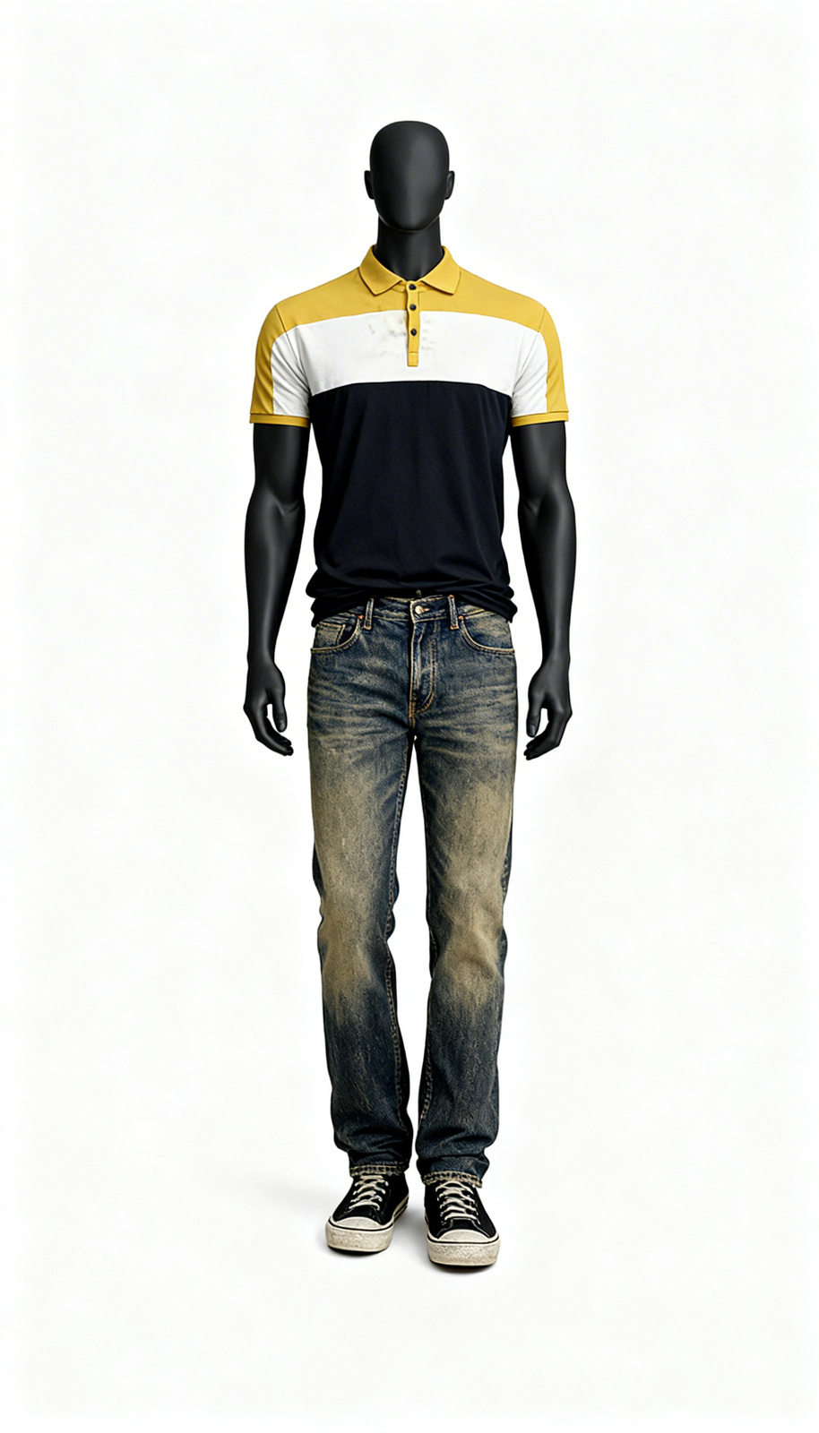 Men Multicolor Casual Polo T-Shirt
