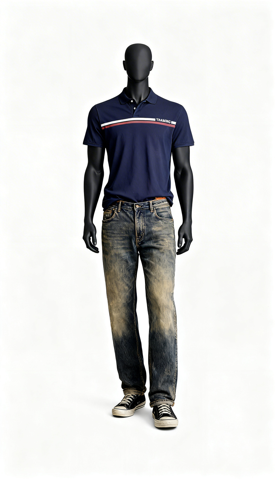 Men Navy Blue Printed T-Shirt