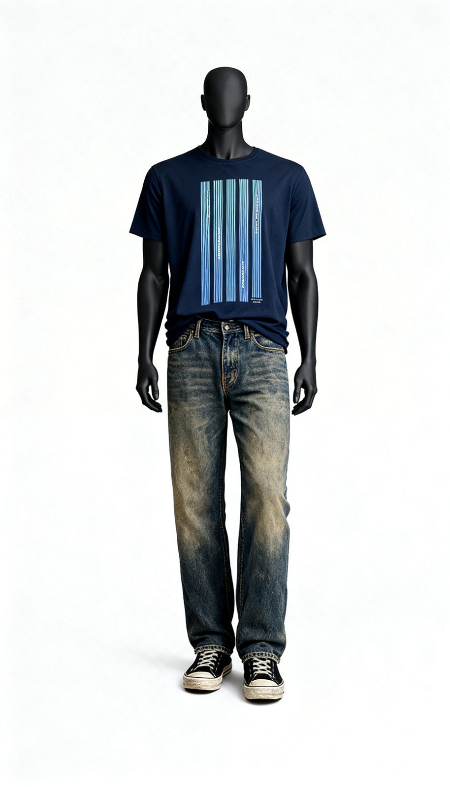 Men Black Graphic Printed T-Shirt