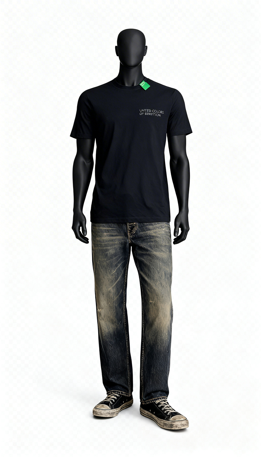 Men Black Solid T-Shirt