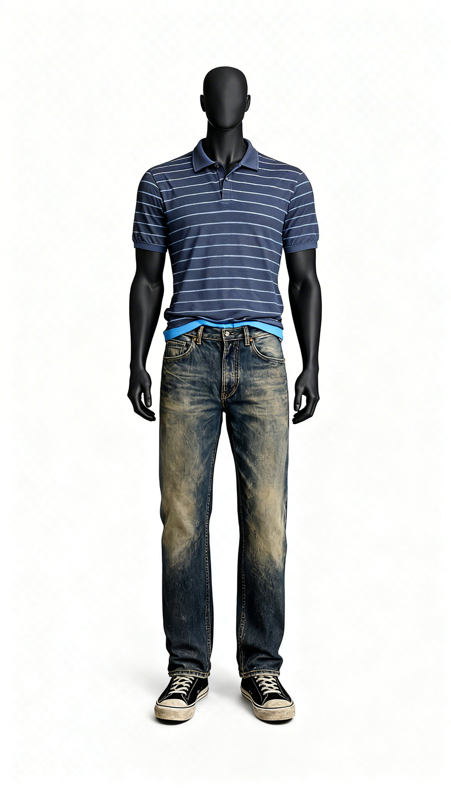 Men Striped Polo TShirt