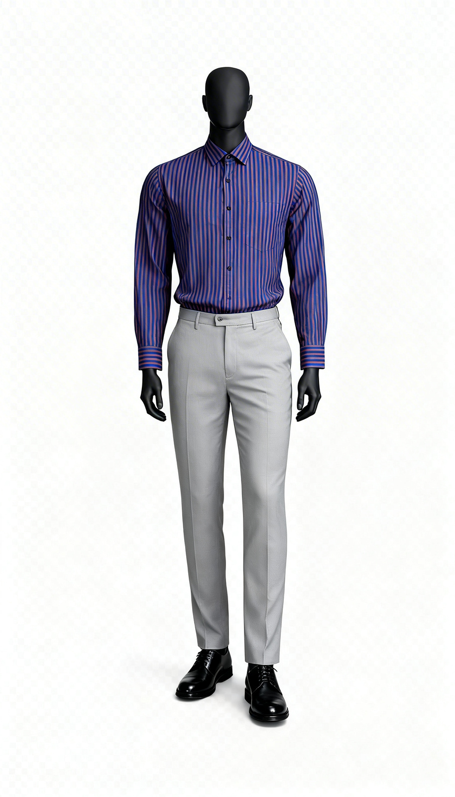 Blue Striped Casual Shirt