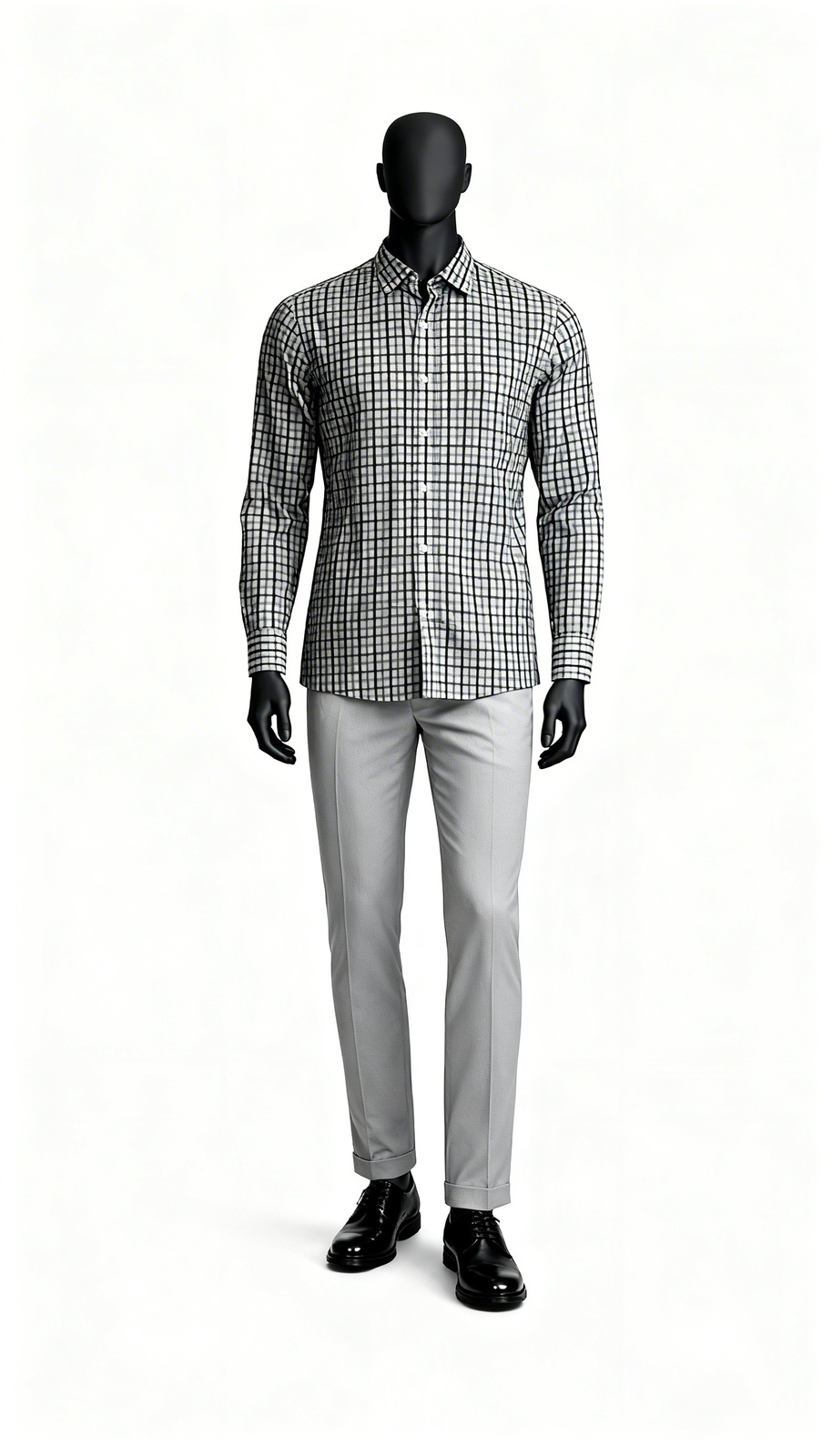 Black White Check Shirt