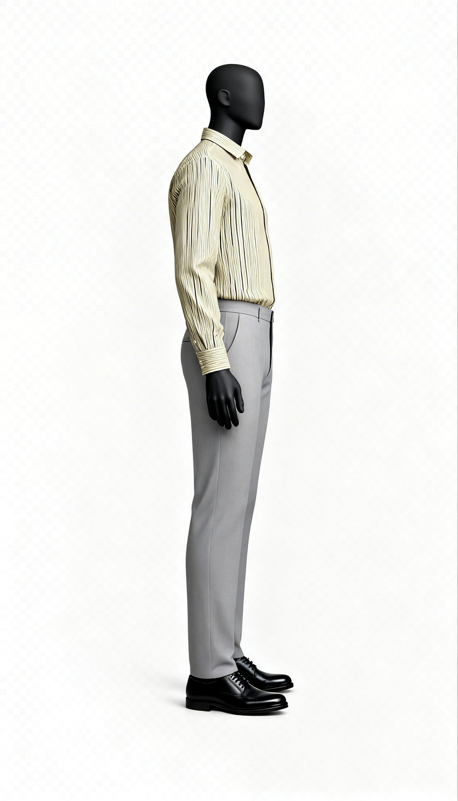 Light Grey Stripe Shirt - Image 3